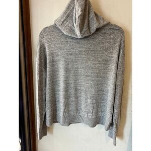 GAP Womens Gray Knit‎ Hoodie Cowl Neck Long Sleeve Pullover Sweatshirt Top